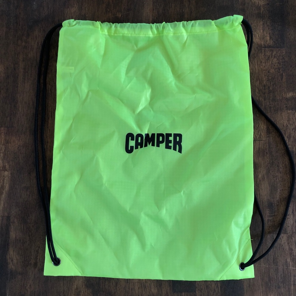 Camper neon drawstring dustbag / backpack